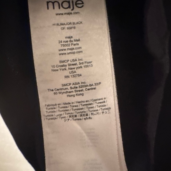 Maje Limajor Striped Ribbed Trim Top sz 1 usa s - Picture 6 of 9